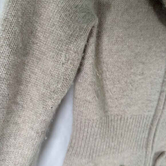 Kenar Sweater Cardigan Women's Medium Cream Rabbit Hair Lambs Wool Collared - Picture 8 of 13